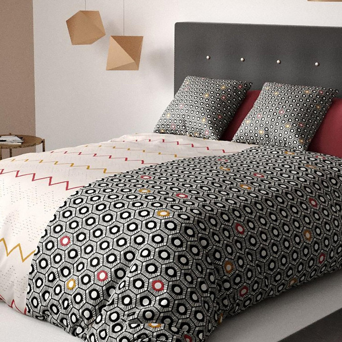 Les Ateliers du Linge Parure housse de couette 100% coton 57fils-himba black