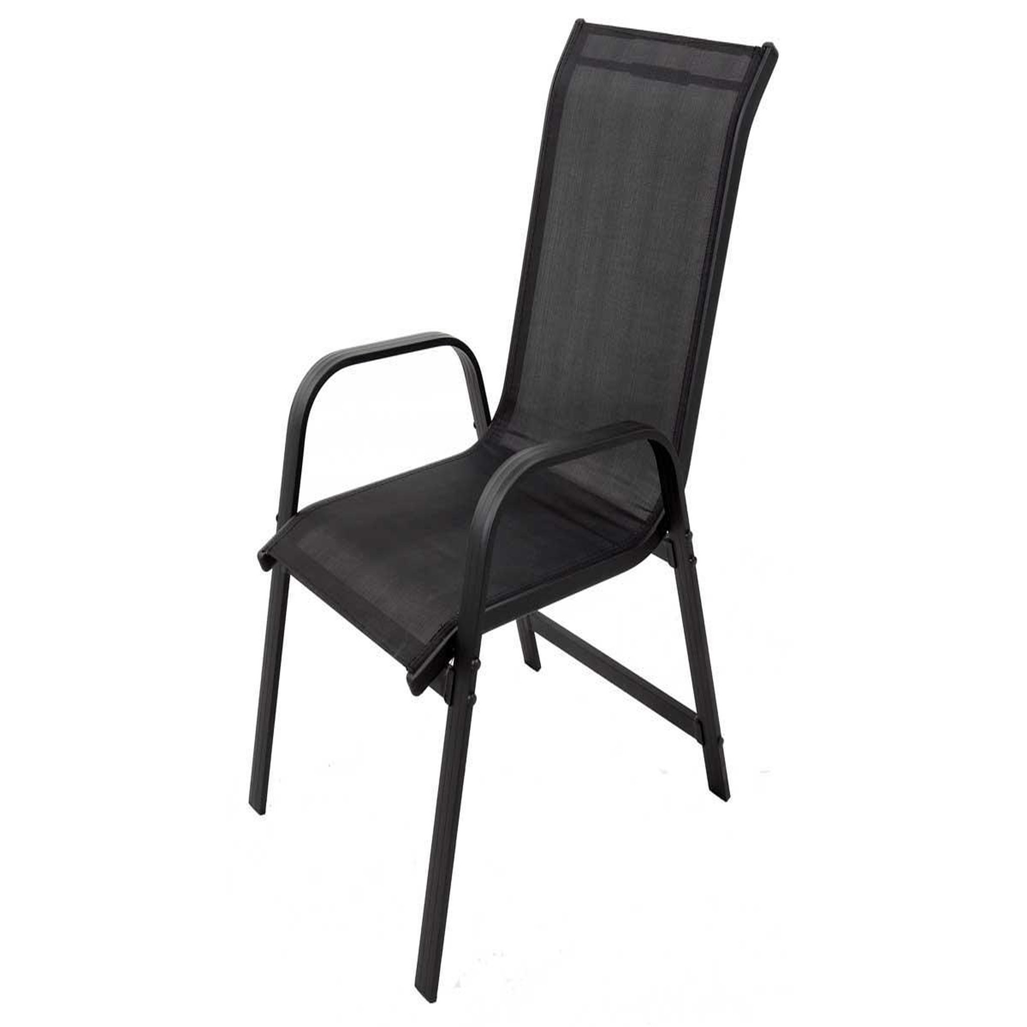 Voir la diapositive 2 : Habitat et Jardin Lot de 2 fauteuils de jardin  Porto  alu/textilène - Noir