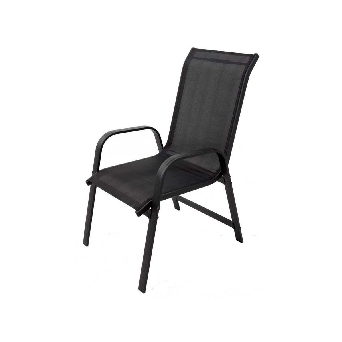 Habitat et Jardin Lot de 2 fauteuils de jardin  Porto  alu/textilène - Noir
