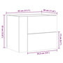 Voir la diapositive 6 : VIDAXL Tables de chevet murales 2 pcs chene sonoma 45x30x35 cm