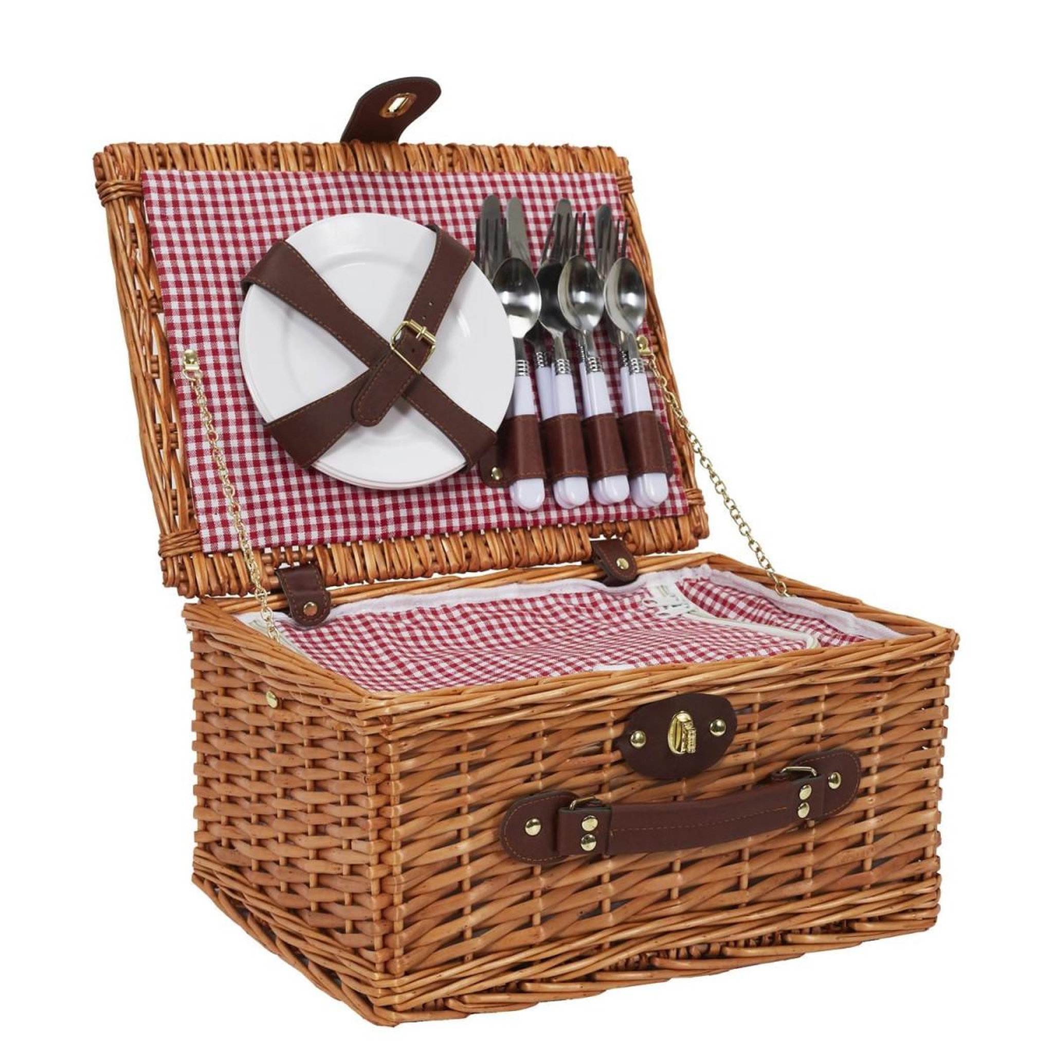 Voir la diapositive 3 : COOK CONCEPT Panier de Pique-Nique  4 Personnes  38cm Naturel