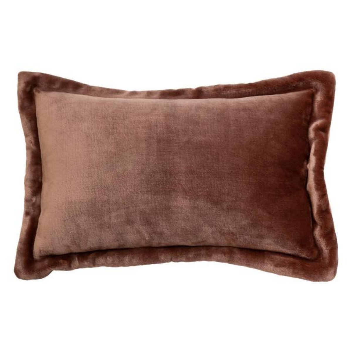 ATMOSPHERA Coussin Déco Flanelle  Cuddly  38x58cm Marron