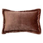 ATMOSPHERA Coussin Déco Flanelle  Cuddly  38x58cm Marron