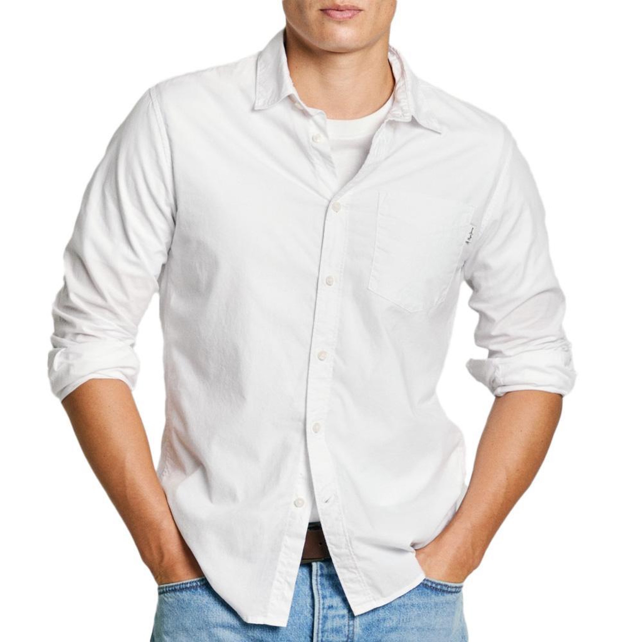 Pepe Jeans Chemises Blanche Homme Pepe jeans Arnold. Coloris disponibles : Blanc