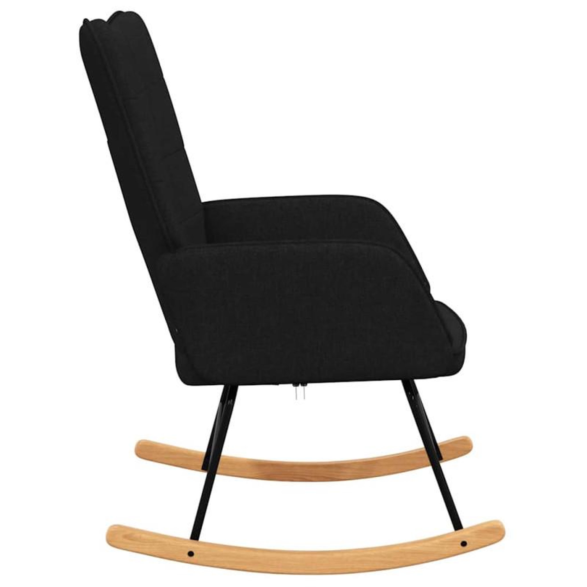 Voir la diapositive 4 : VIDAXL Chaise à bascule Noir Tissu