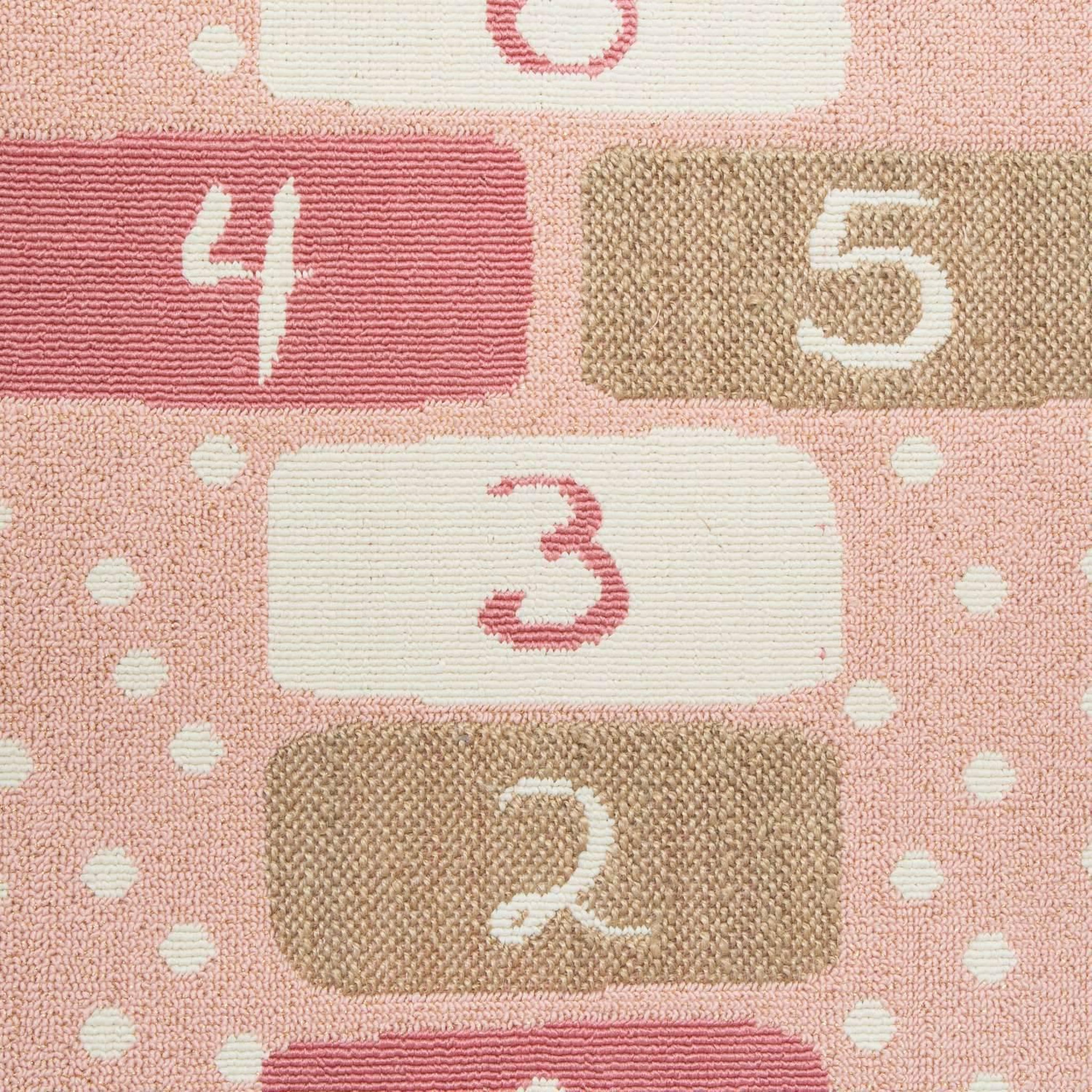 Voir la diapositive 5 : ATMOSPHERA Tapis enfant rectangulaire marelle - 80 x 150 cm - rose