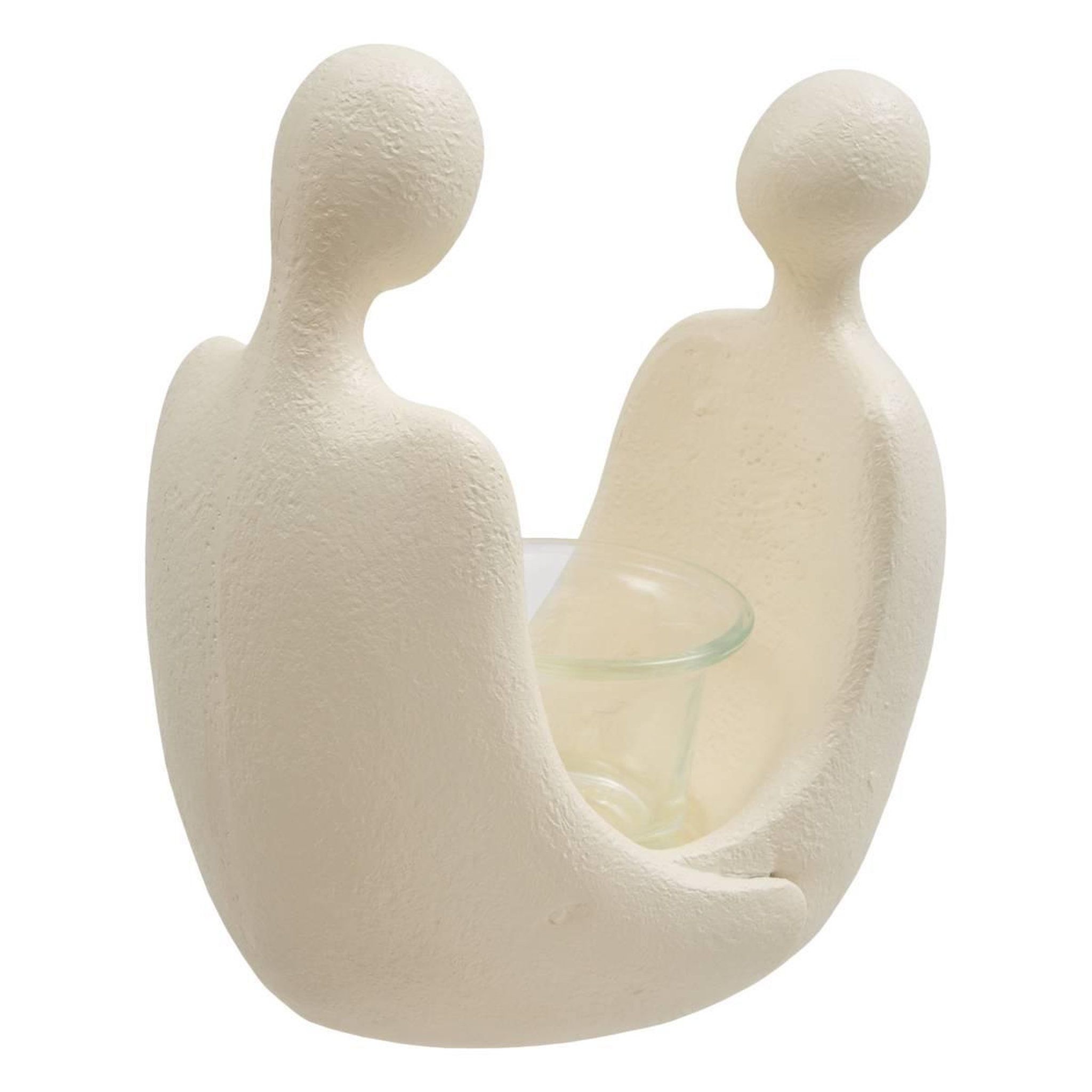 ATMOSPHERA Photophore silhouette humaine  mora  17cm blanc