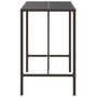Voir la diapositive 4 : VIDAXL Table de bar et dessus en verre marron 110x70x110 cm poly rotin