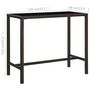 Voir la diapositive 6 : VIDAXL Table de bar de jardin Marron 130x60x110cm Resine tressee verre