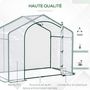 Voir la diapositive 5 : OUTSUNNY Serre de jardin balcon terrasse serre pour tomates 1,8L x 1l x 1,68H m acier PVC imperméable transparent vert