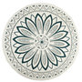 Voir la diapositive 1 : TOILINUX Tapis rond imprimé mandala - Diamètre 90 cm - vert