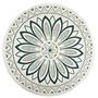 Voir la diapositive 1 : TOILINUX Tapis rond imprimé mandala - Diamètre 90 cm - vert