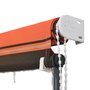 VIDAXL Auvent retractable avec LED 400x150 cm Orange et marron