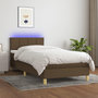 Voir la diapositive 1 : VIDAXL Sommier a lattes de lit et matelas et LED Marron fonce 80x200cm