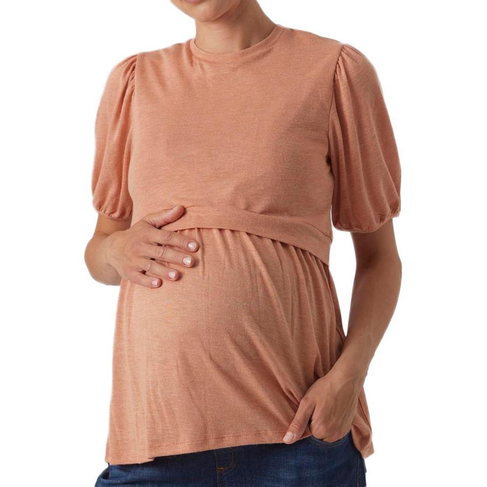 MAMALICIOUS Top de Grossesse Terracotta Femme Mamalicious Anabella. Coloris disponibles : Orange