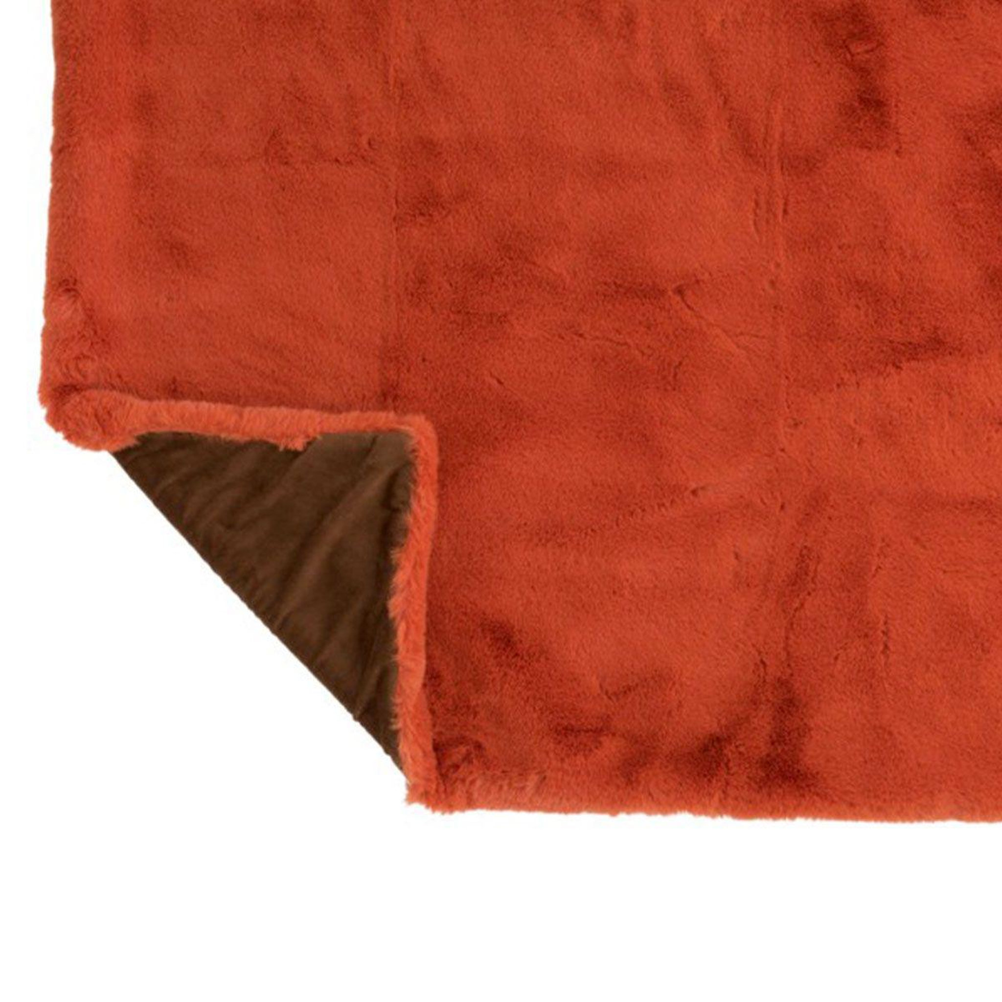 Voir la diapositive 4 : J-LINE Plaid imitation fourrure  cutie  130x180cm orange