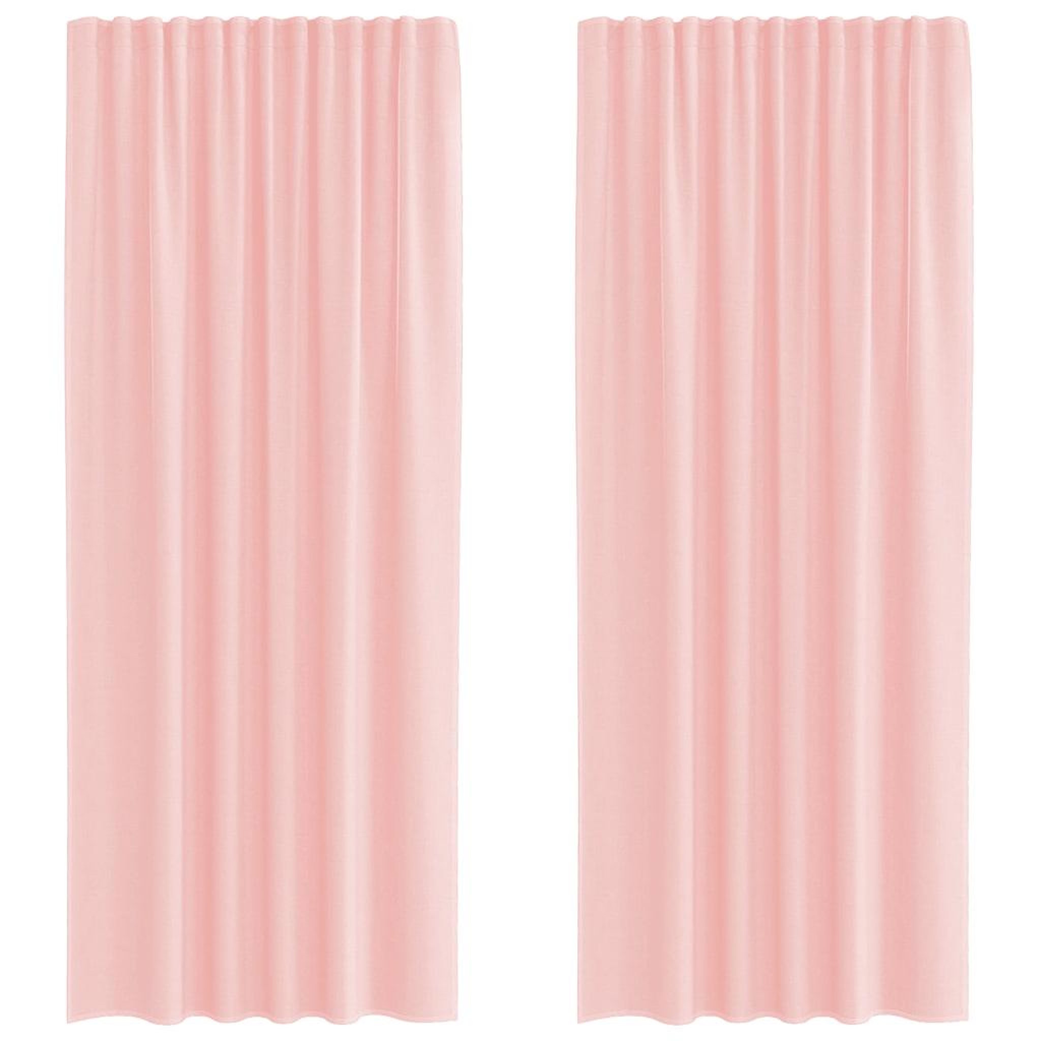 Voir la diapositive 2 : VIDAXL Rideaux en voile avec boucles 2 pcs rose 140x245 cm