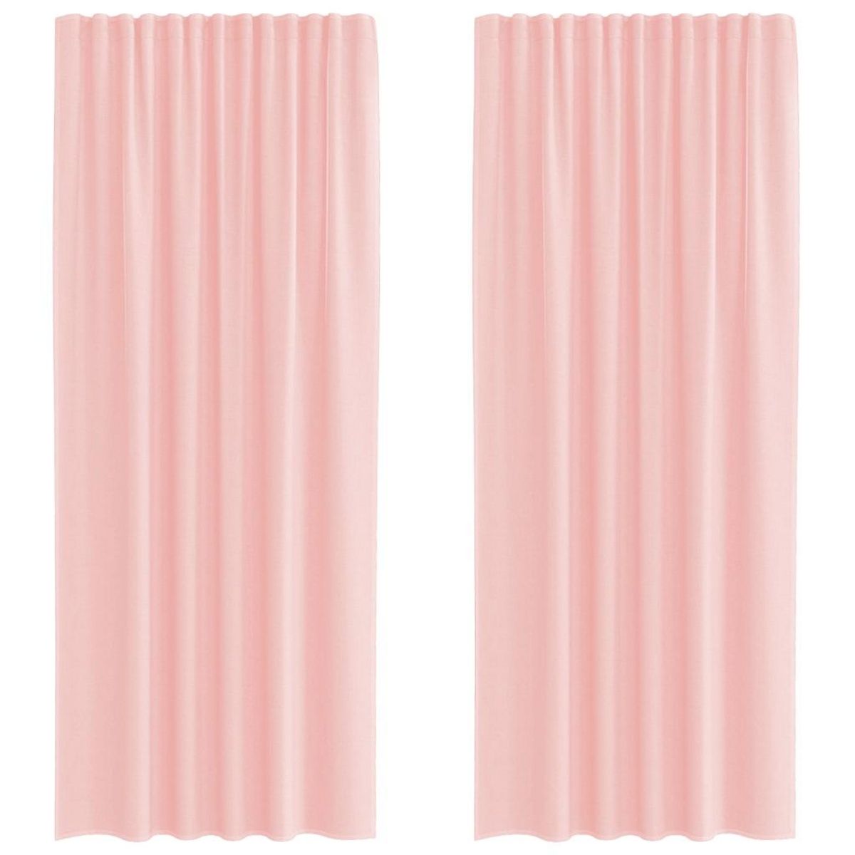 VIDAXL Rideaux en voile avec boucles 2 pcs rose 140x245 cm