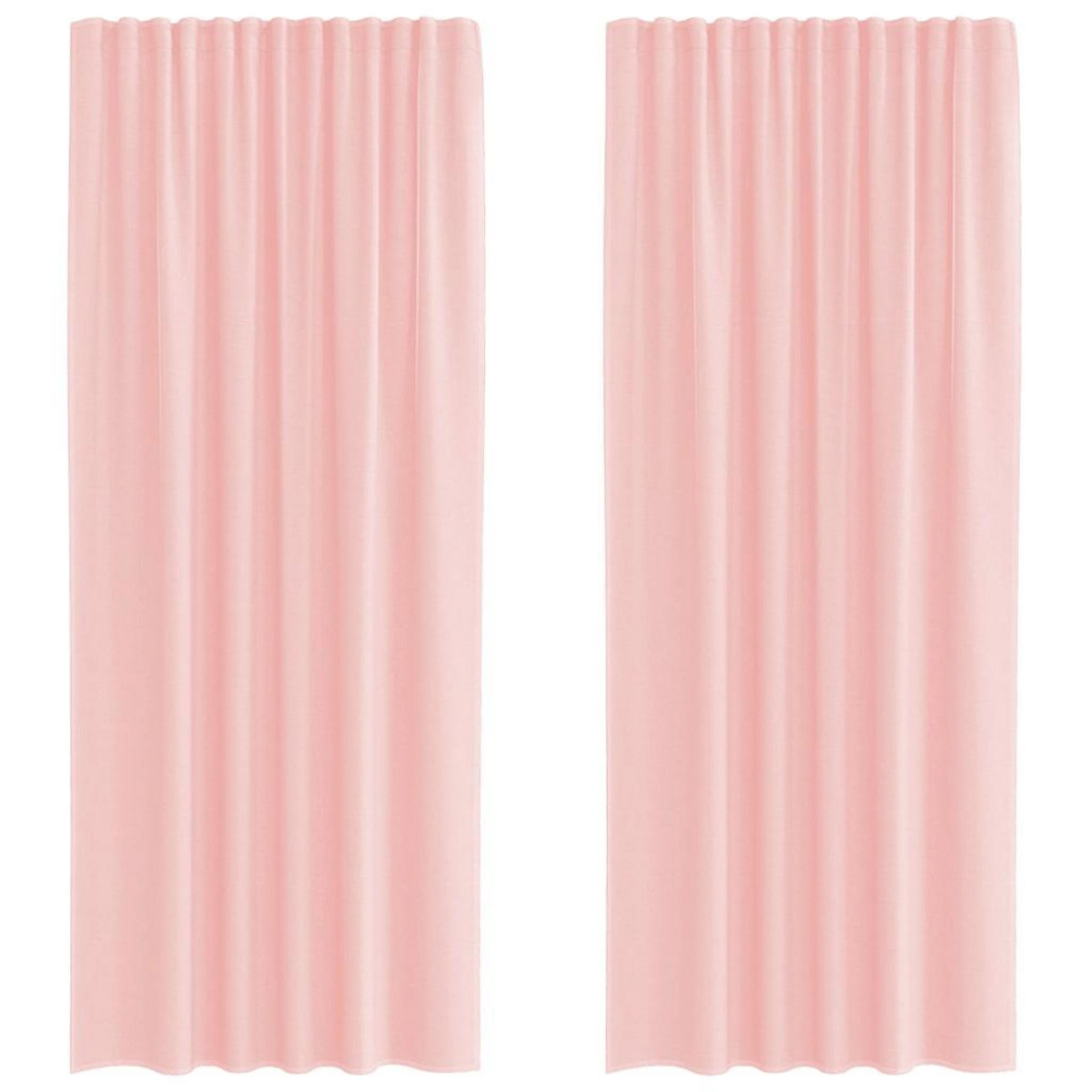 VIDAXL Rideaux en voile avec boucles 2 pcs rose 140x245 cm