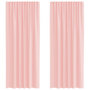 Voir la diapositive 2 : VIDAXL Rideaux en voile avec boucles 2 pcs rose 140x245 cm