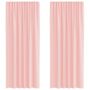 Voir la diapositive 2 : VIDAXL Rideaux en voile avec boucles 2 pcs rose 140x245 cm