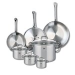 ELO Ensemble de 3 Poêles de cuisson 24, 28 et 32 cm et 4 faitouts 12, 14, 16 et 26 cm Elo Profi Citrin