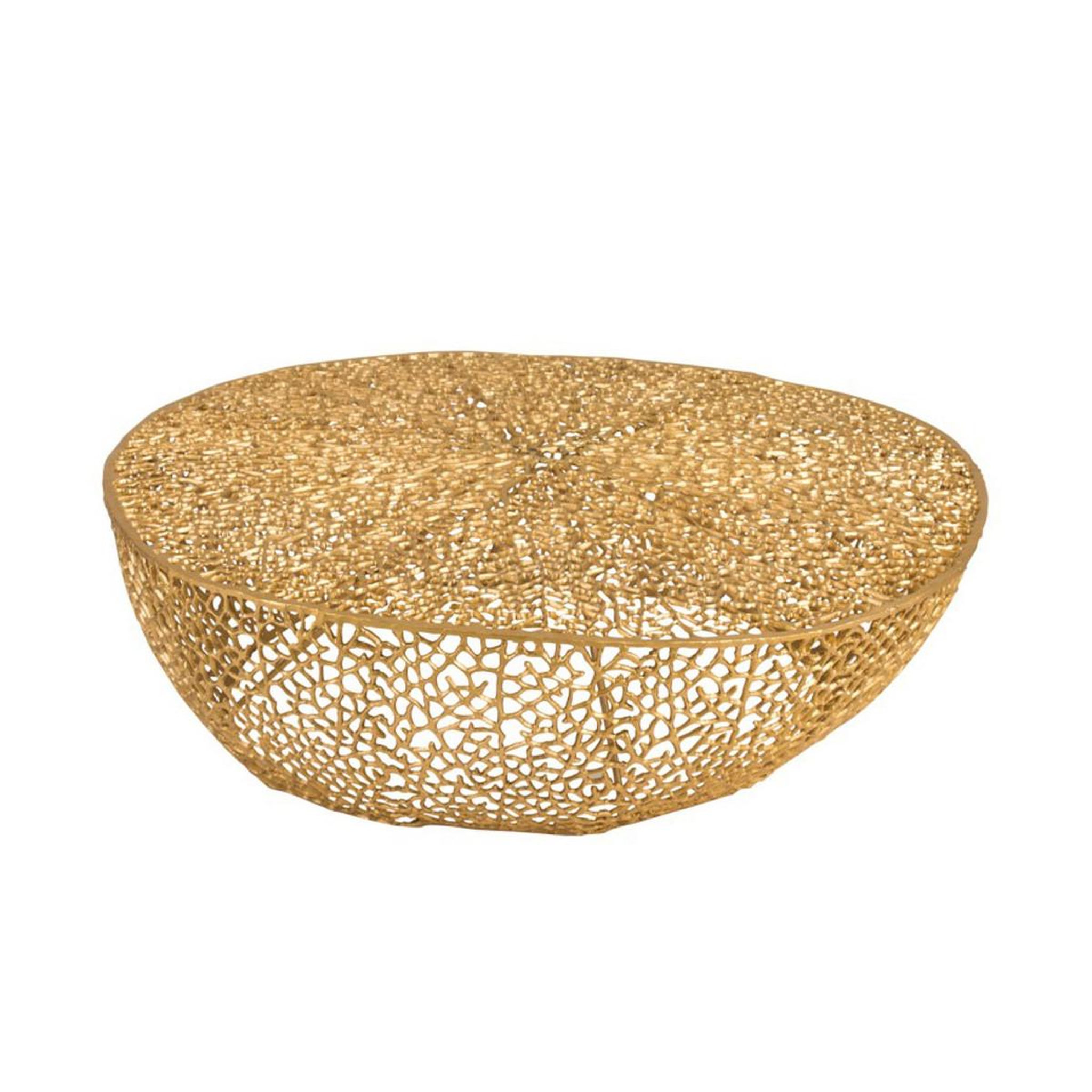 J-LINE Table basse design  corail  114cm or