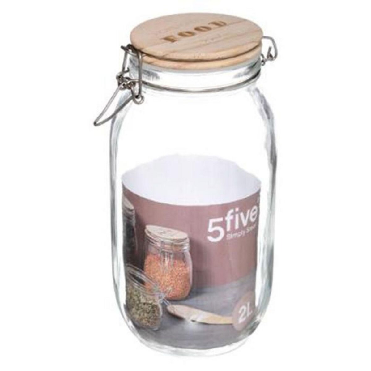 FIVE Bocal en Verre  Wording  2L Transparent