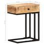 Voir la diapositive 6 : VIDAXL Table d'appoint en forme d'U 45x30x61cm Bois de manguier massif
