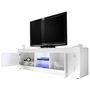 Voir la diapositive 3 : BEST MOBILIER Milo - meuble tv - blanc - 181 cm
