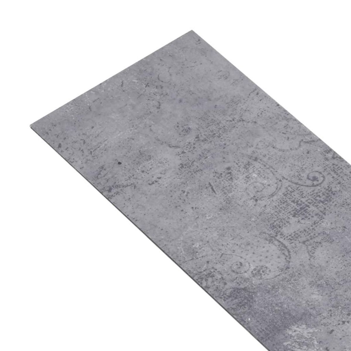 VIDAXL Planches de plancher PVC 5,02 m^2 2 mm Autoadhesif Gris ciment