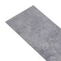 Voir la diapositive 4 : VIDAXL Planches de plancher PVC 5,02 m^2 2 mm Autoadhesif Gris ciment