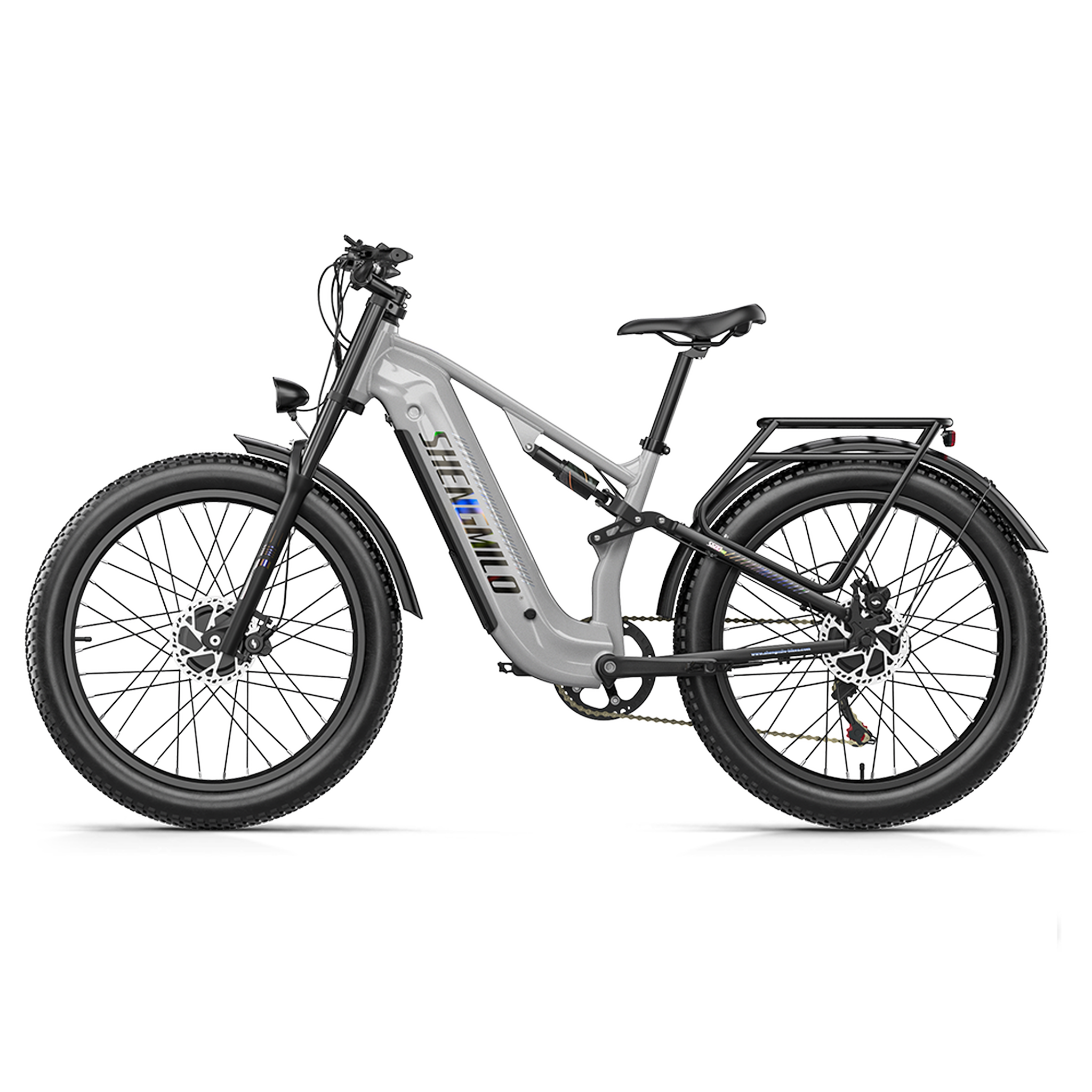 Voir la diapositive 2 : SHENGMILO Vélo électrique tout-terrain shengmilo s600pro , double moteur, 48v 25ah, gris