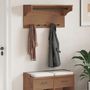 Voir la diapositive 3 : VIDAXL Porte-manteau mural SANDNES 87x30x42 cm bois massif pin