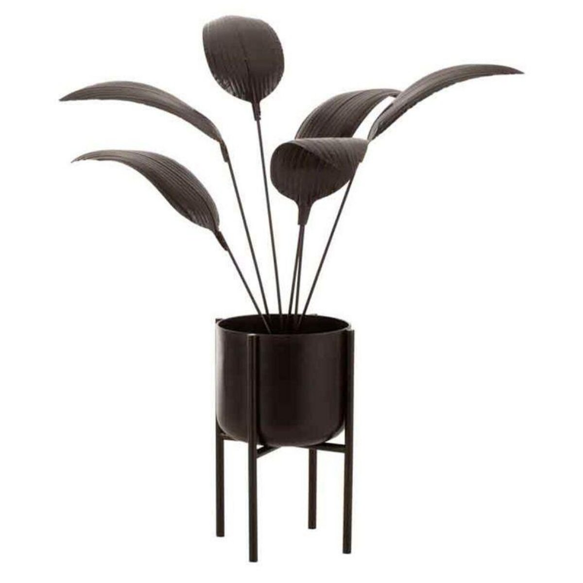 Décoration pour Plante Métal 103cm Marron Foncé