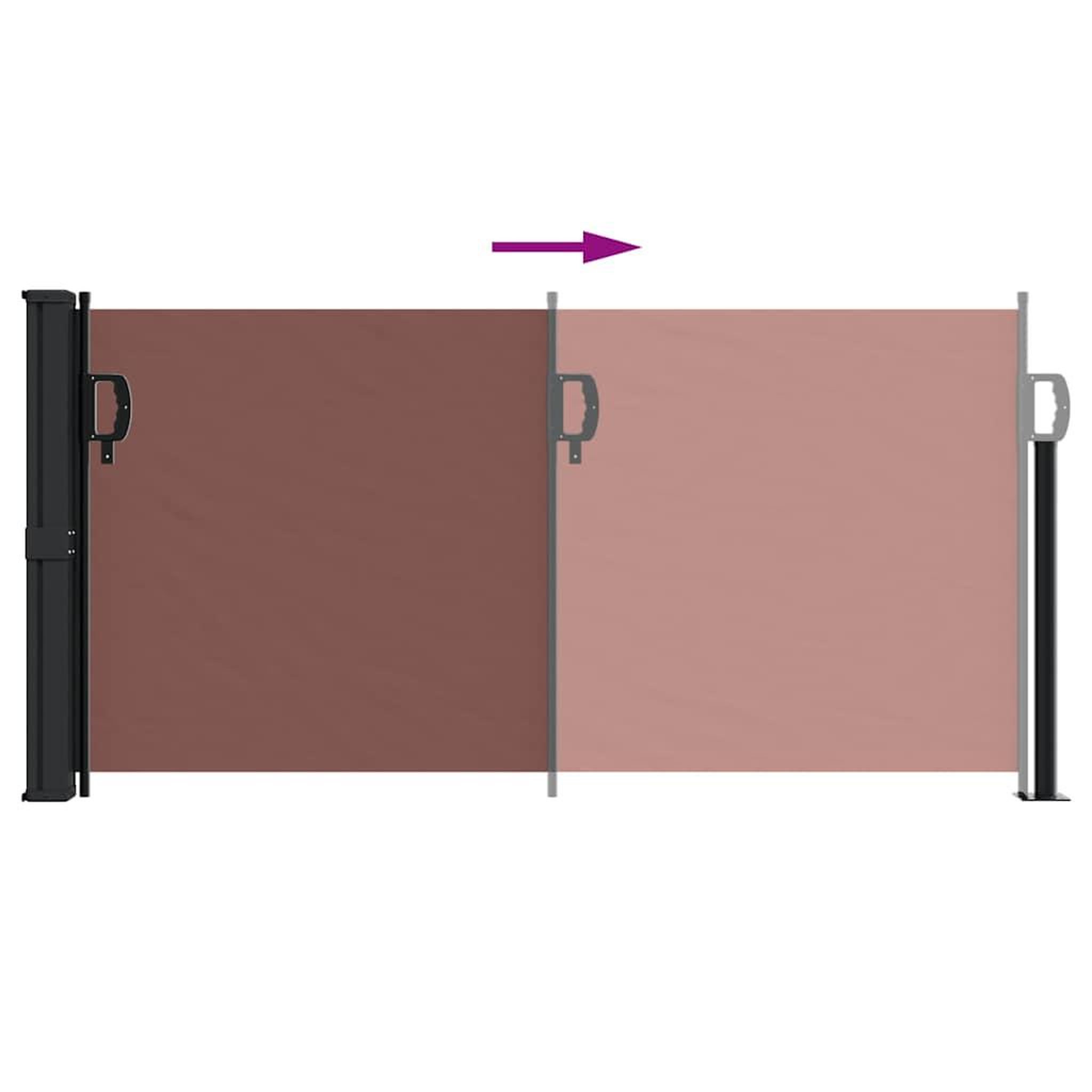 Voir la diapositive 5 : VIDAXL Auvent lateral retractable marron 100x300 cm