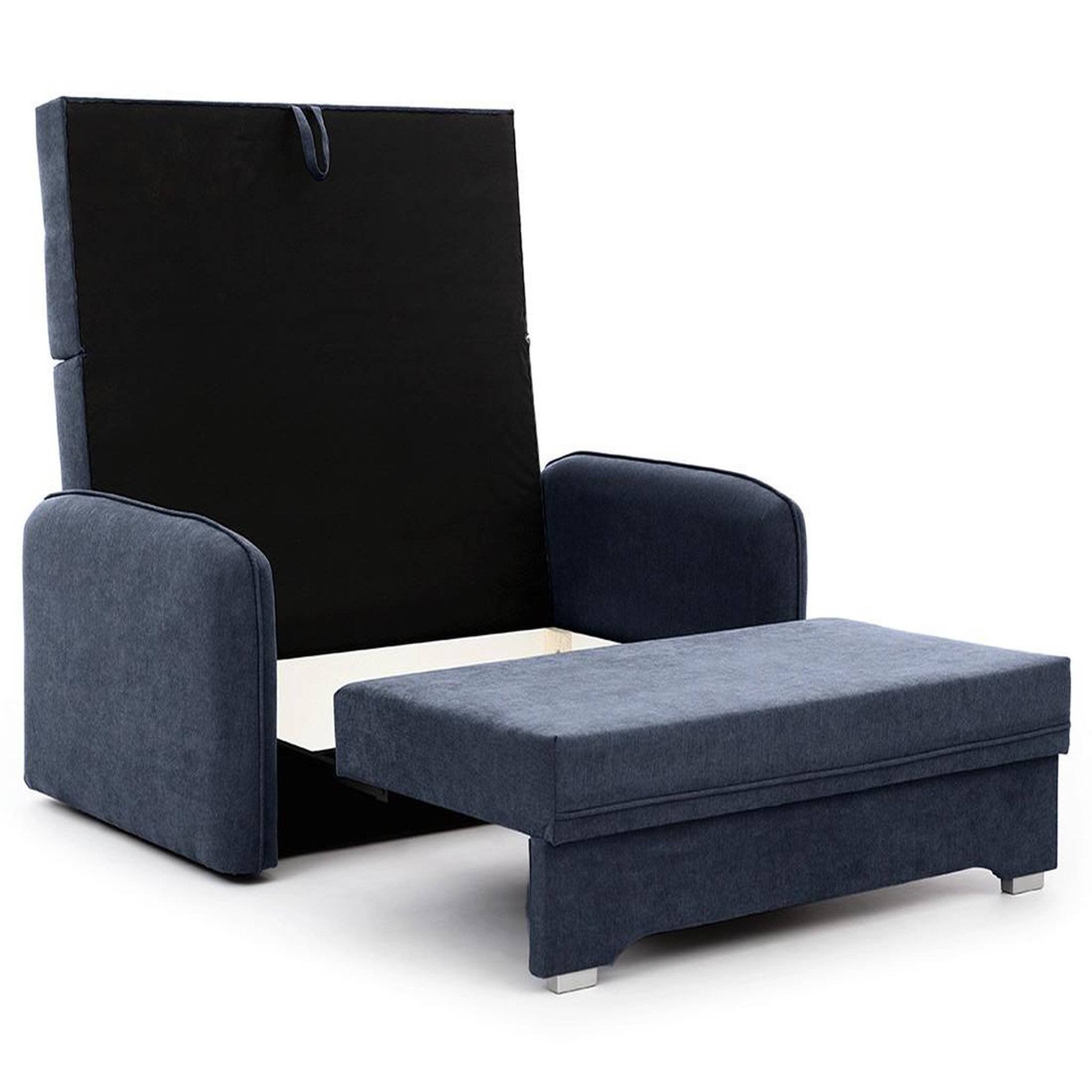 Voir la diapositive 4 : BEST MOBILIER Michelle - canapé droit 3 places convertible avec coffre en velours