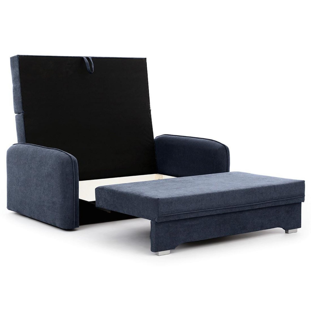 BEST MOBILIER Michelle - canapé droit 3 places convertible avec coffre en velours