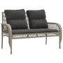 Voir la diapositive 4 : VIDAXL Salon de jardin 4 pcs avec coussins gris clair resine tressee