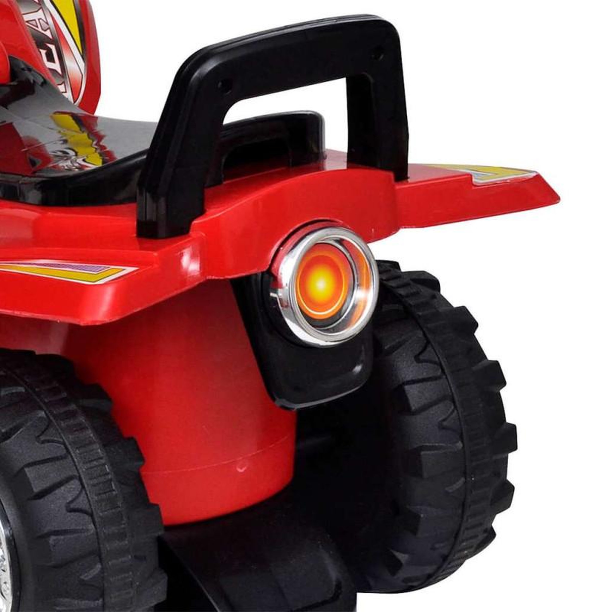 Voir la diapositive 4 : VIDAXL Quad à chevaucher enfant rouge avec son et lumière