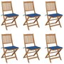 Voir la diapositive 1 : VIDAXL Chaises pliables de jardin lot de 6 avec coussins Bois d'acacia