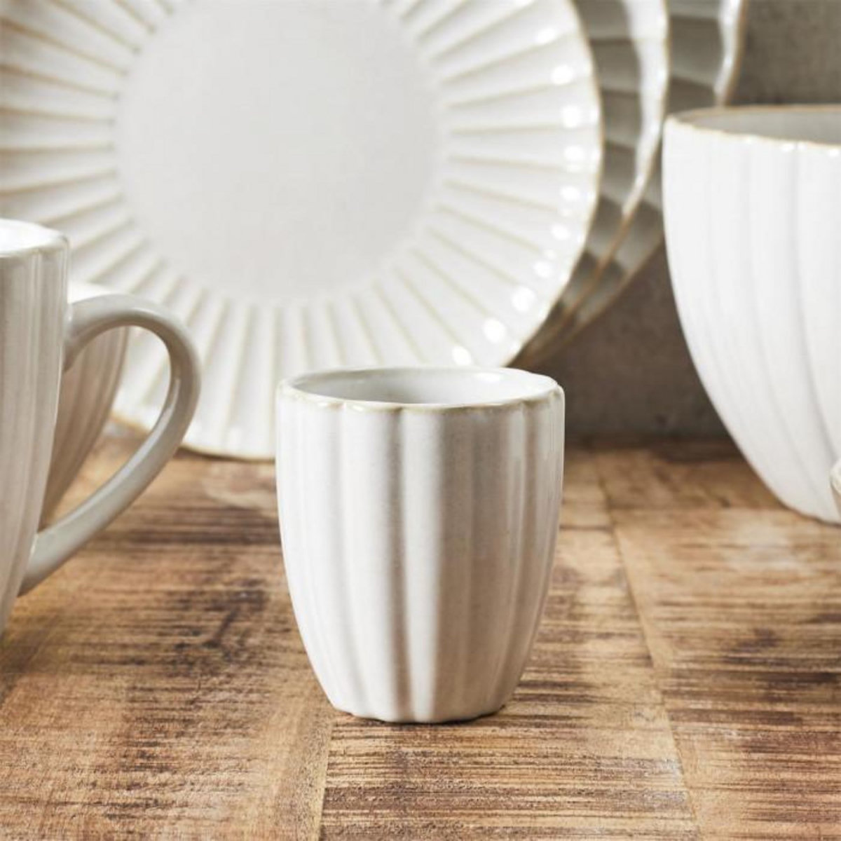 Paris Prix Lot de 6 Tasses à Café  Vlora  12cl Beige