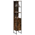 VIDAXL Armoire de bain chene fume 33x33x185,5 cm bois d'ingenierie