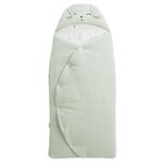 Petit Béguin Nid d'ange en gaze de coton Hello Baby. Coloris disponibles : Vert