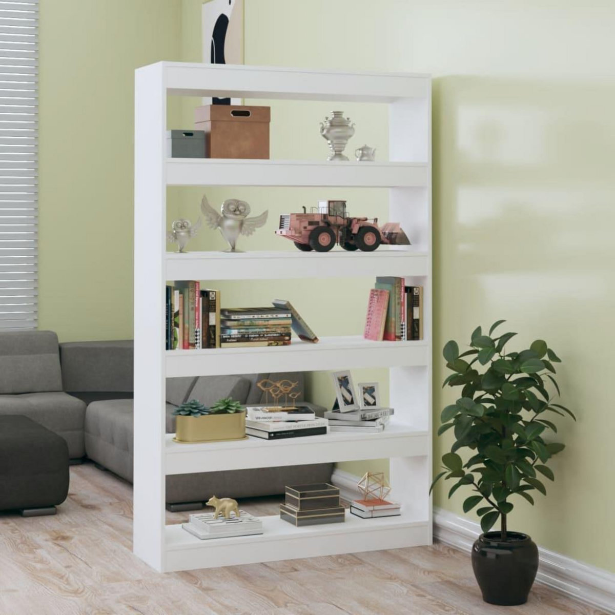 VIDAXL Bibliotheque/Separateur de piece Blanc 100x30x166 cm