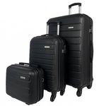 David Jones Lot 2 valises cabine et soute et vanity rigides. Coloris disponibles : Marron, Violet, Noir, Vert, Gris, Bleu