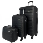 David Jones Lot 2 valises cabine et soute et vanity rigides. Coloris disponibles : Violet, Marron, Gris, Noir, Vert, Bleu