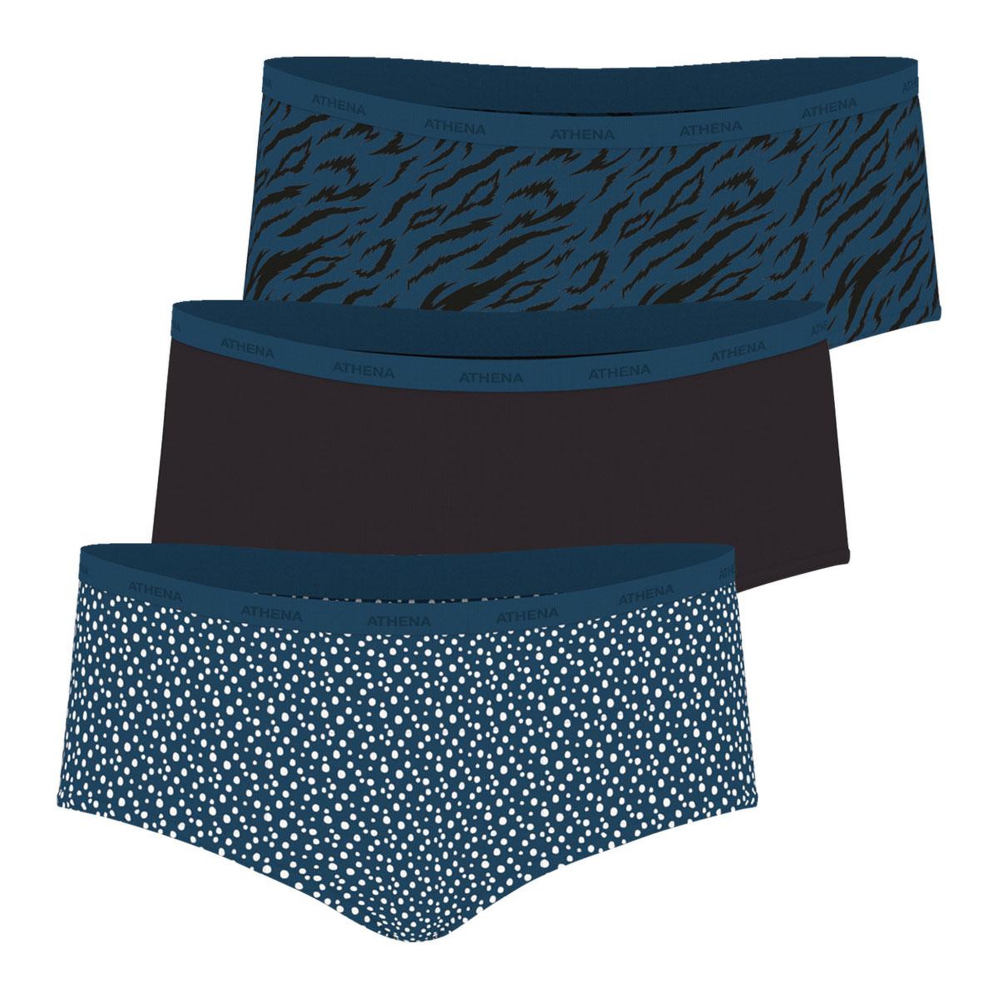 Voir la diapositive 1 : Athena Lot de 3 boxers femme Ecopack Mode