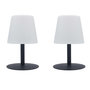 Voir la diapositive 1 : Lumisky Lot de 2 Lampe de table sans fil LED STANDY MINI Gris Acier H25CM