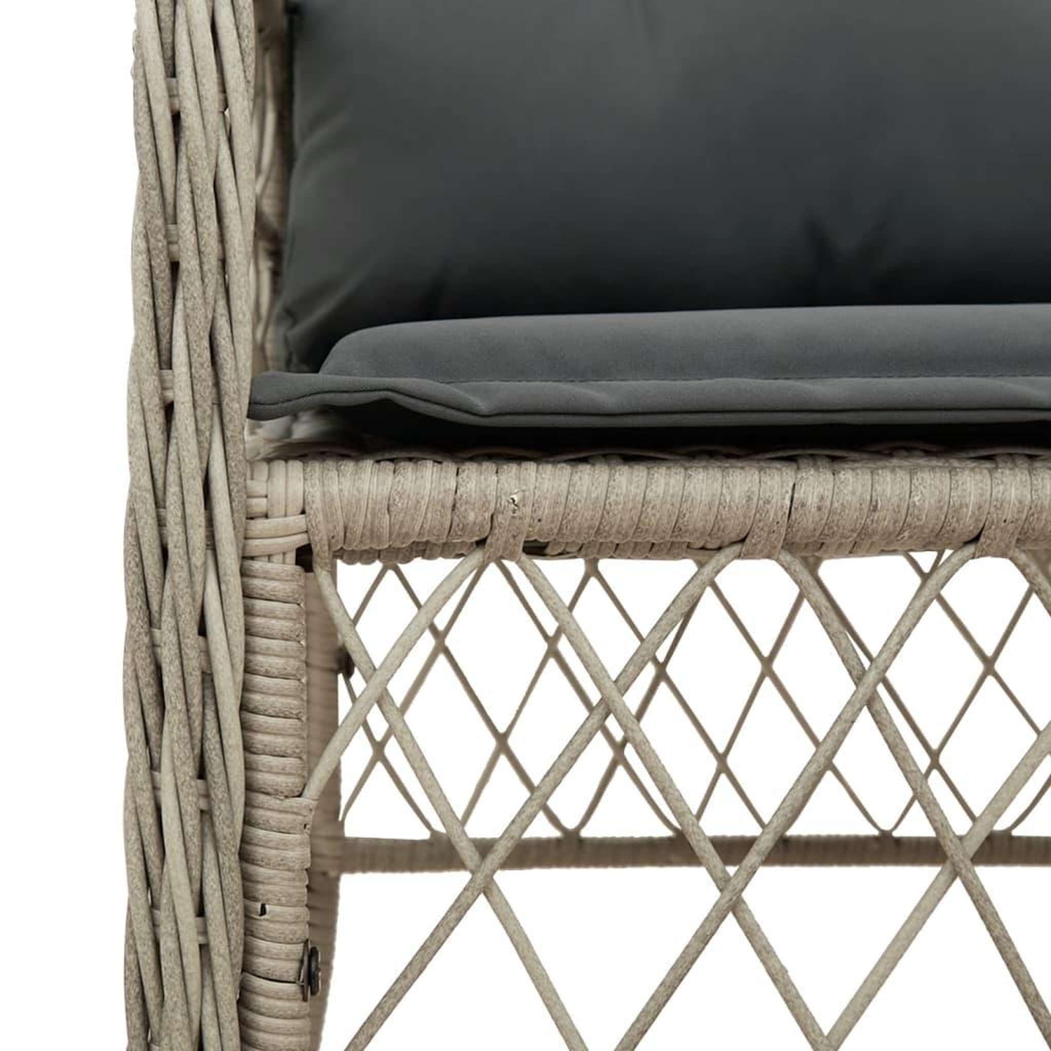 Voir la diapositive 5 : VIDAXL Ensemble a manger de jardin et coussins 9 pcs gris clair rotin